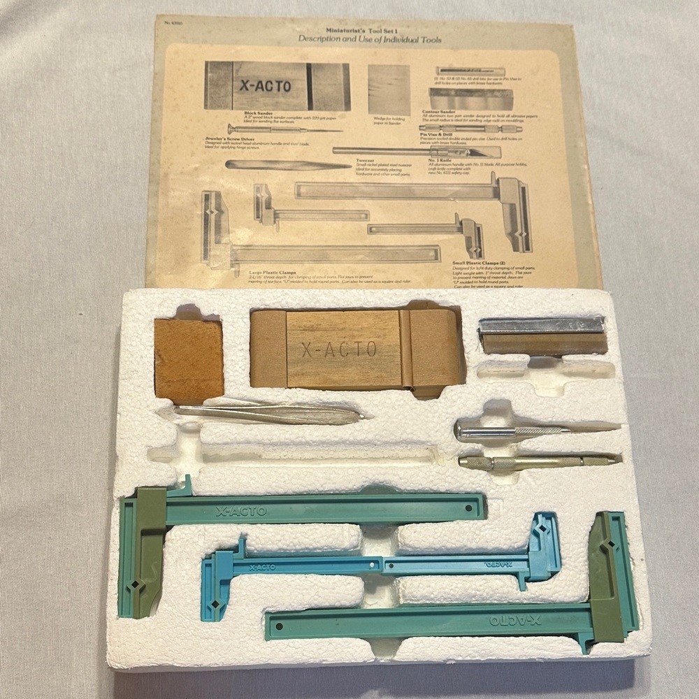 X-ACTO Vintage 1976 Miniature Tool Set